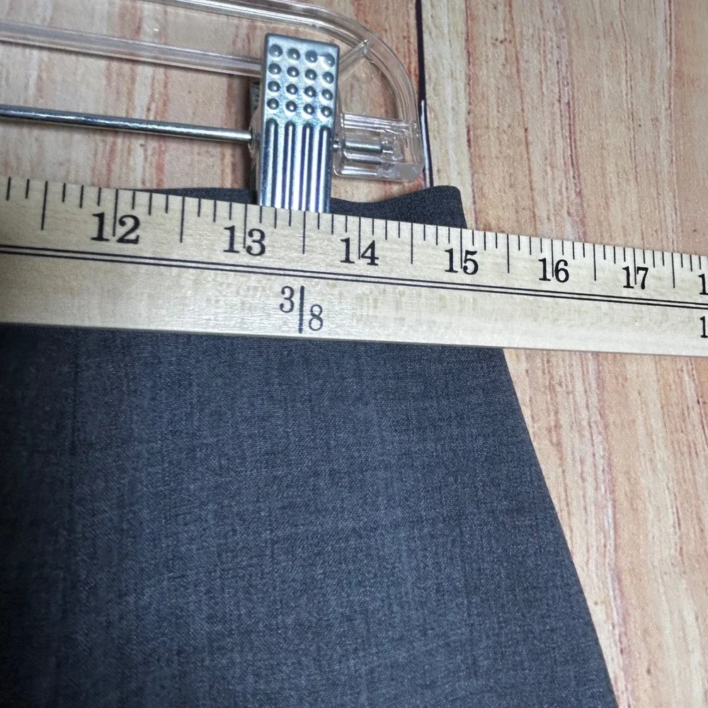 VTG Talbots Pencil Skirt Women 12P Gray Wool Blend Midi Professional Career Core